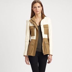 Theory Macaire Lambskin Leather Utility Jacket